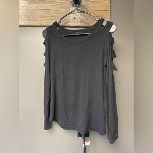 Long-sleeved sweater with cutouts